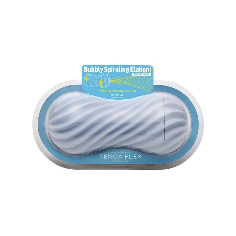 Nakładka do masturbacji - Tenga Flex II Bubbly Blue